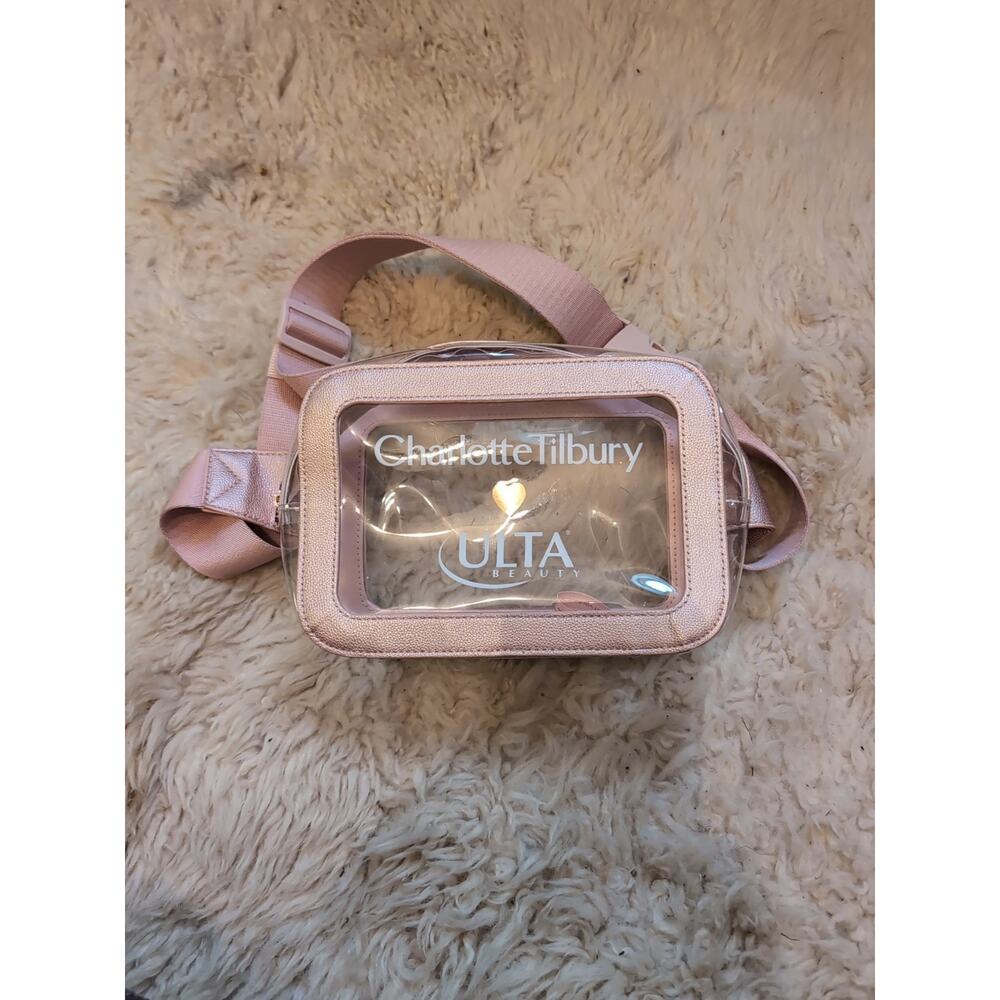 Charlotte Tilbury ULTA Clear Cosmetic Belt Bag New 6” x 8” Travel Concert